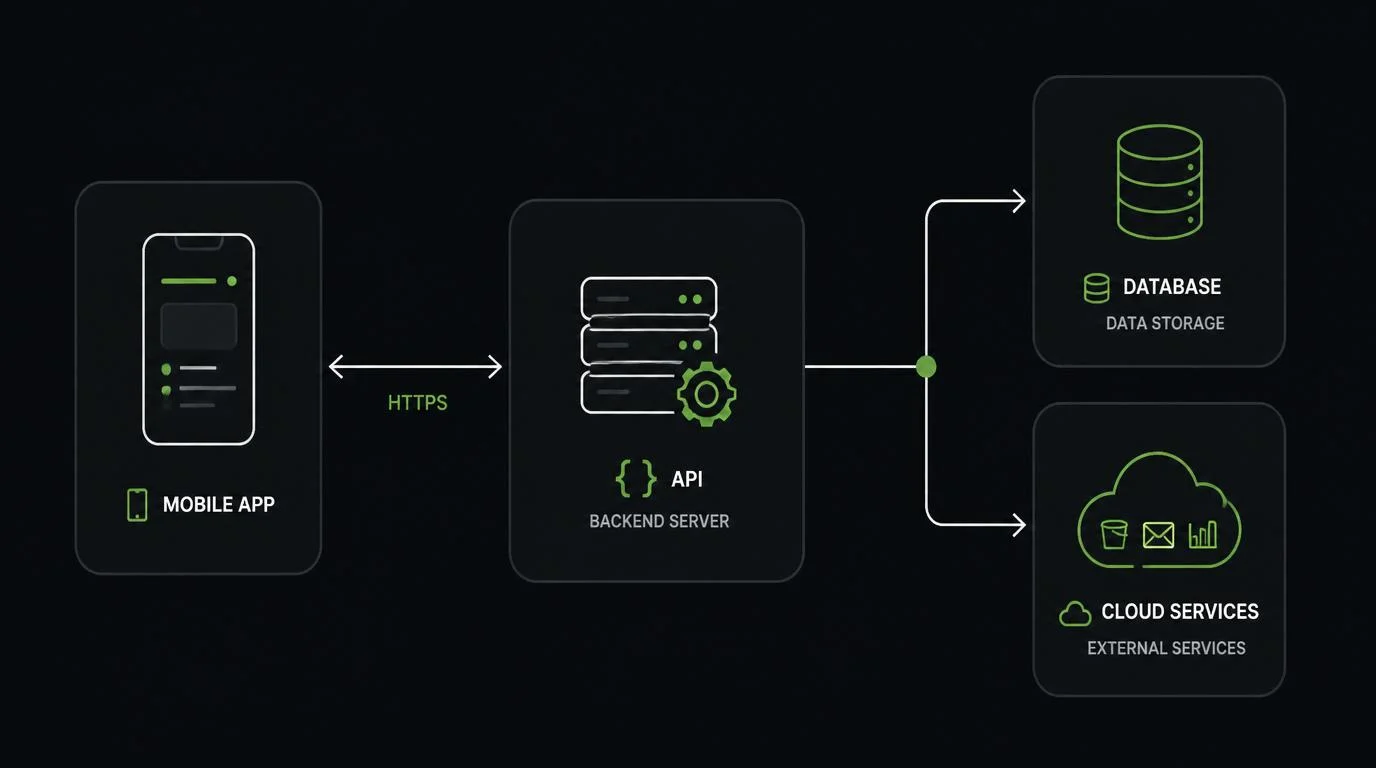 Trading app architecture illustration